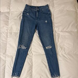 Express Distressed Blue Women's Jeans